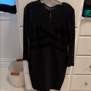 Taylor Black Long Sleeve Dress